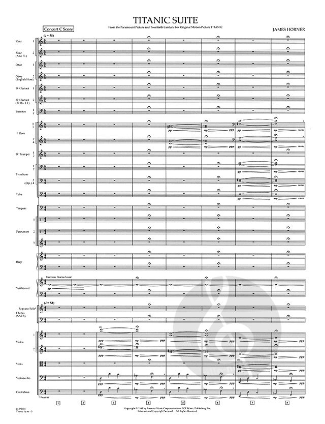 Titanic Suite By James Horner Sheet Music For Orchestra Score 