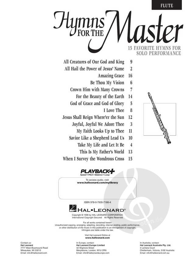 Hymns for the Master by Stan Pethel » Sheet Music for Flute