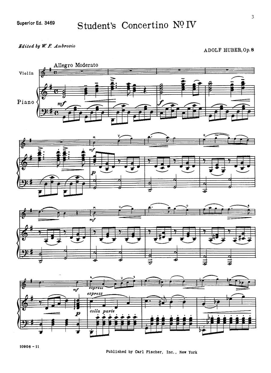 Adolf Huber Sheet Music for Violin » Buy Sheet Music Online