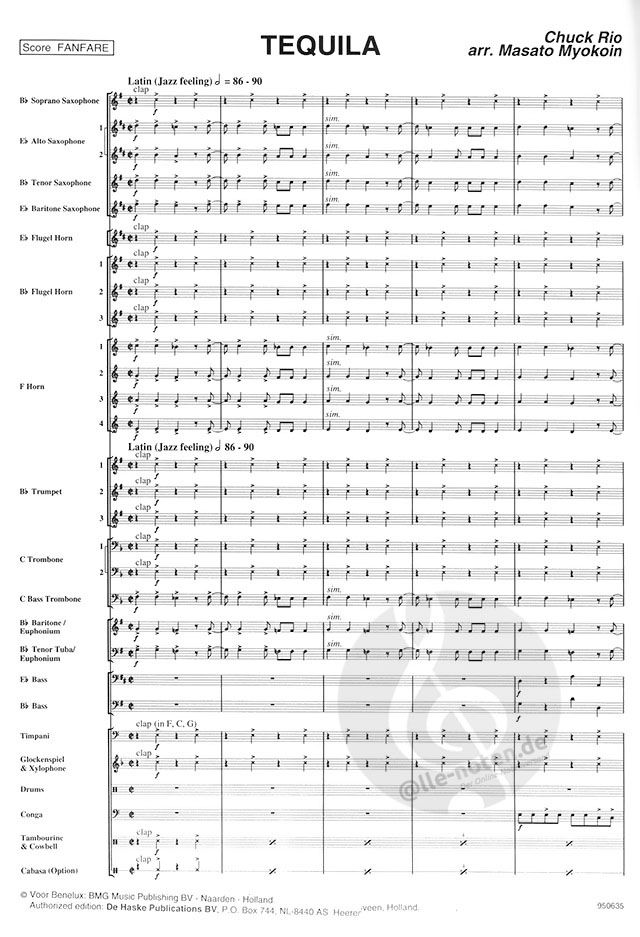 Tequila by Chuck Rio » all-sheetmusic.com , Shop now!