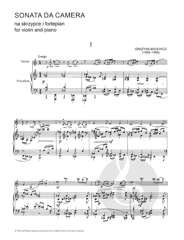 Grazyna Bacewicz Sheet Music for Violin » Buy Online