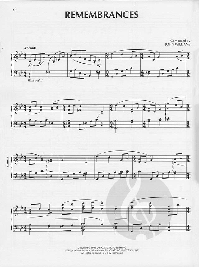 Schindlers List Album by John Williams » Piano Sheet Music