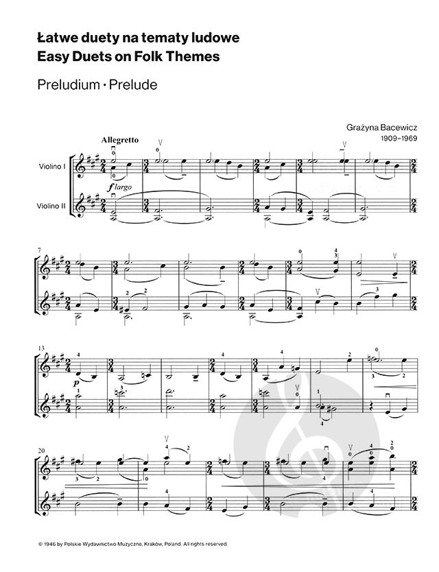 Grazyna Bacewicz Sheet Music for Violin » Buy Online