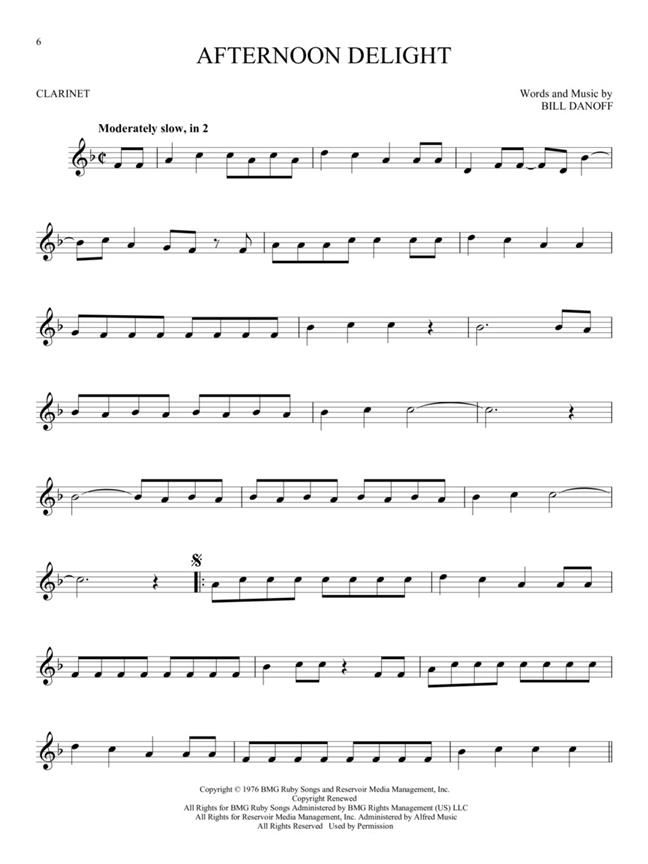 101 Popular Songs for Clarinet » Sheet Music for Clarinet