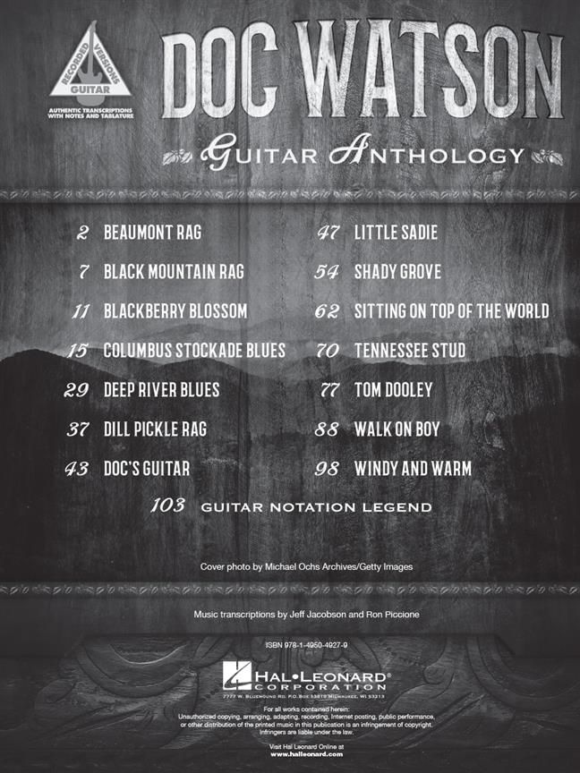 Doc Watson Guitar Sheet Music » Buy Sheet Music Online