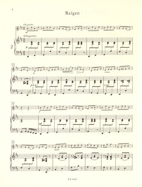 8 Easy Pieces by Natalja Baklanowa for Violin and Piano - 1st Position ...