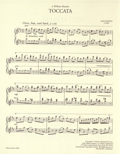 Ned Rorem Piano Sheet Music » Buy Sheet Music Online