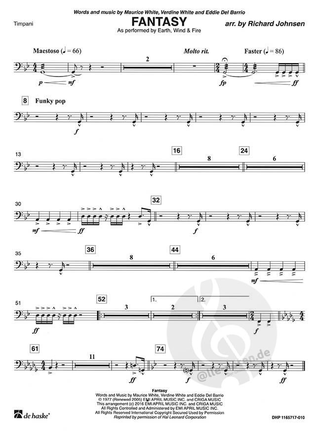 Fantasy by Earth Wind & Fire » Concert Band Sheet Music