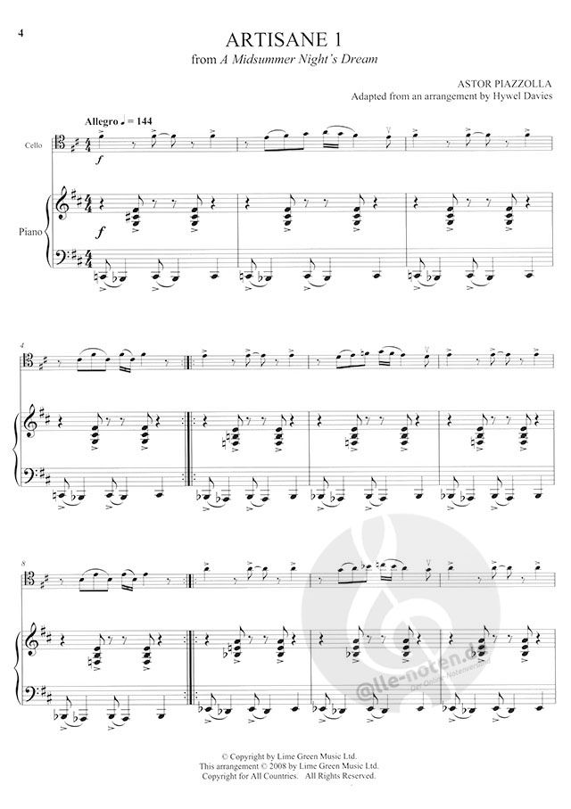 25 Piazzolla Tangos for Cello and Piano » all-sheetmusic.com