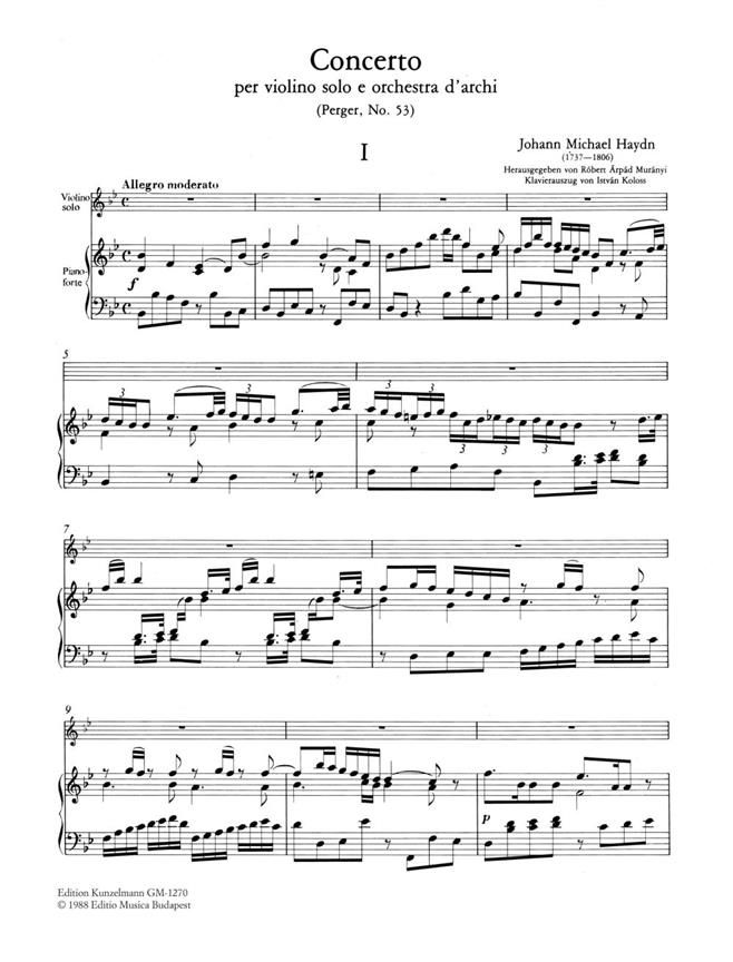 Michael Haydn Sheet Music for Violin » Buy Online